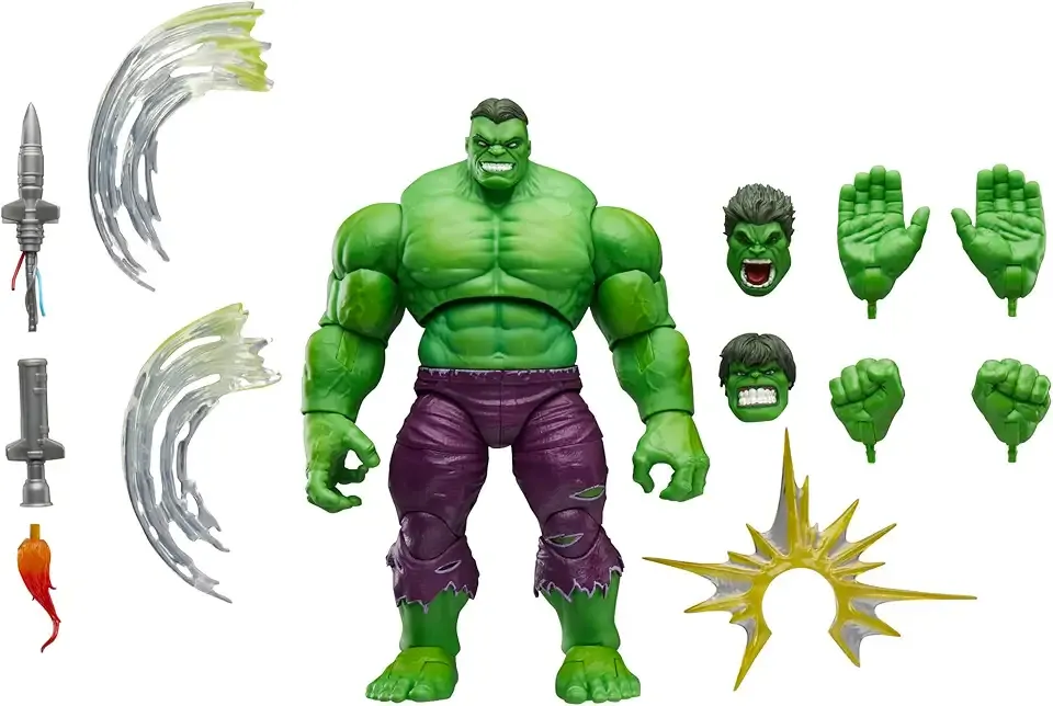 Marvel Legends Maximum Series Hulk, Deluxe Hulk Comics Collectible 6-Inch Scale Action Figure with Incredible Articulation and Smashing Accessories