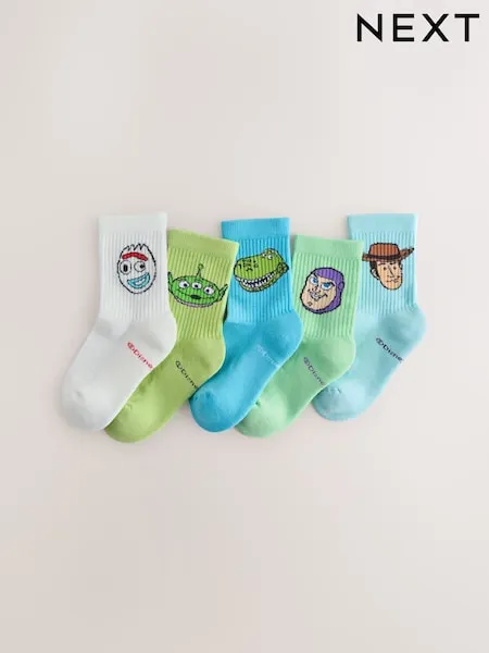 Toy Story License Cotton Rich Sports Socks 5 Pack