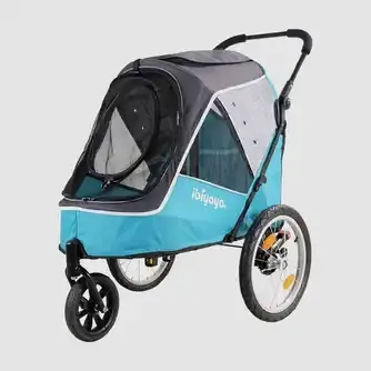 Ibiyaya Happy Pet Trailer and Jogger Blue