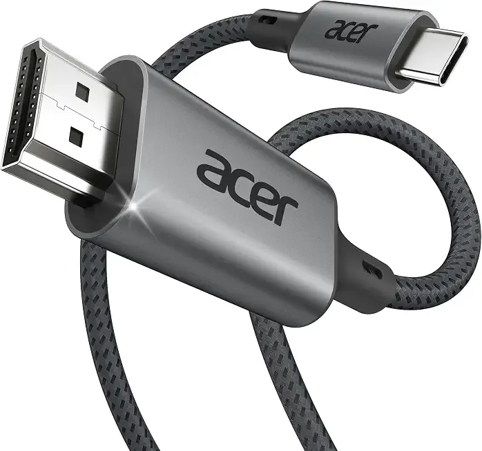 USB C to HDMI Cable for Home Office 6.6FT (4K@60Hz), Thunderbolt 4/3 Compatible, High-Speed Type C to HDMI 2.0 Braided Cord for MacBook Neo, iPhone 17/16 Pro/Max, iPad Pro, Galaxy S25, Surface