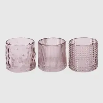 Boston Living Harper Glass Tealight Holder Hushed Violet