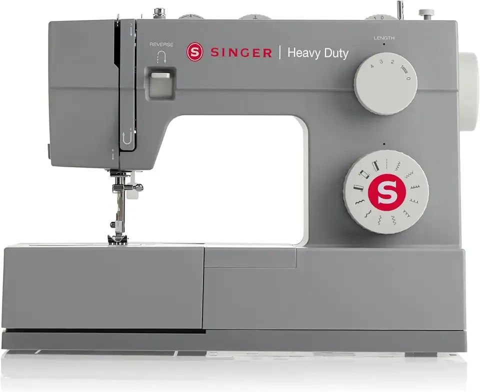 SINGER® Heavy Duty 4411 (Grey) High Speed Sewing Machine + Accessories | 11 Built-In Stitches Deliver 69 Stitch Applications | 50% More Power, 1100 Stitches/Min | Metal Frame, 4-Step Buttonhole
