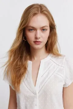 Blusa algodón lace