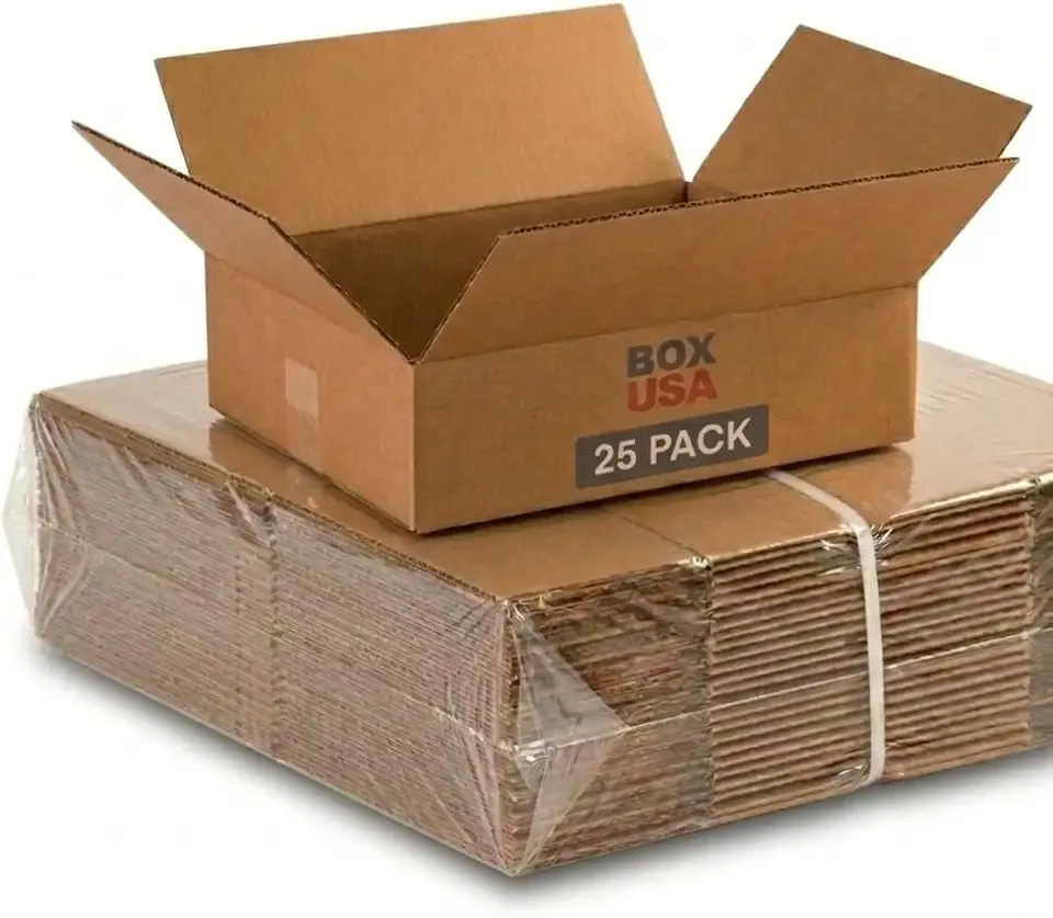AVIDITI Shipping Boxes Flat 12"L x 9"W x 4"H, 25-Pack | Corrugated Cardboard Box for Packing, Moving and Storage