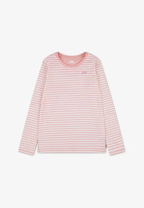 STRIPE TEE - Topper langermet - powder pink