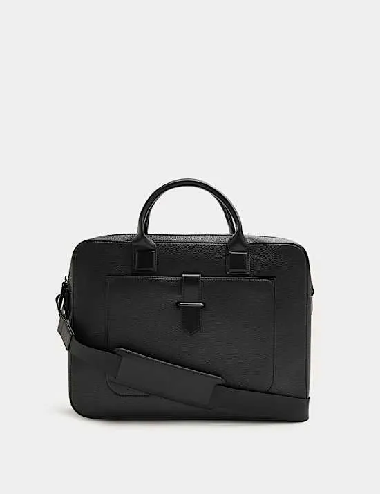 Mock Leather Laptop Bag