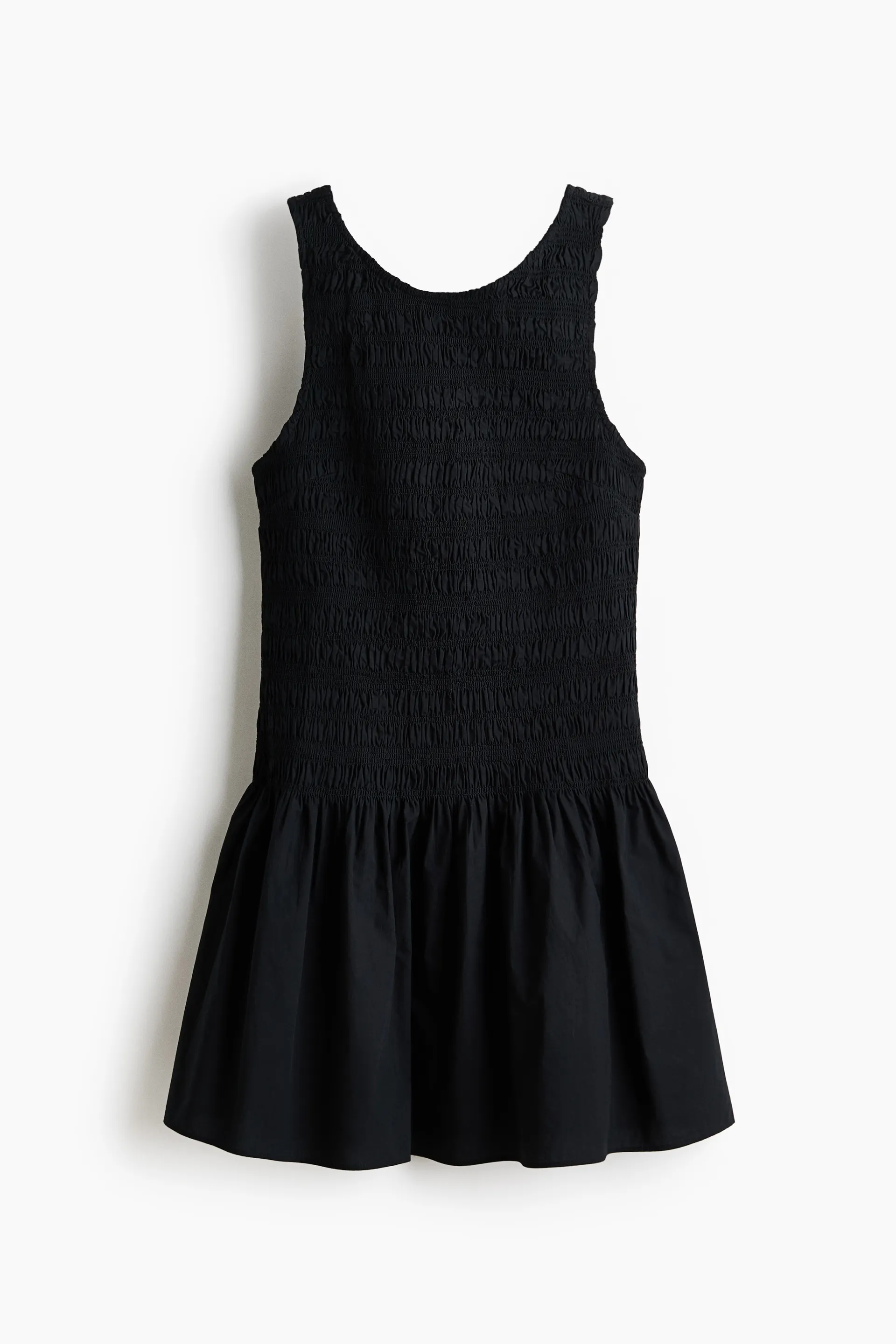 Vestido de algodón con punto smock