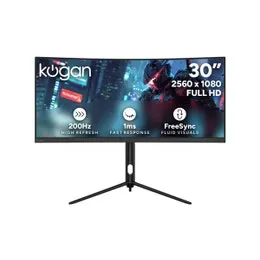 Kogan Infinity 30" Curved Ultrawide WFHD 200Hz 1ms FreeSync Gaming Monitor (2560 x 1080)