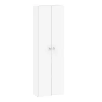 Mueble Escobero 2 puertas con espacio para escoba blanco