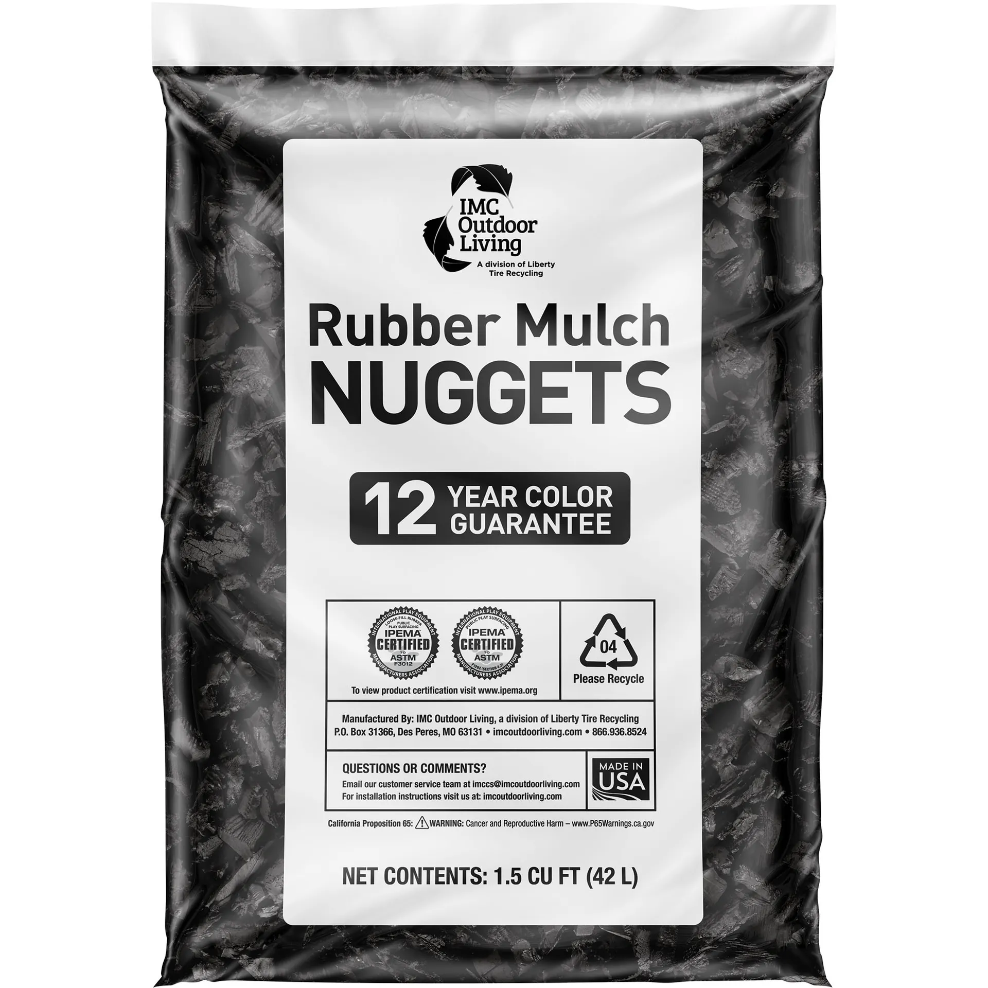 Premium Nugget 1.5 -cu ft Black Rubber Rubber Mulch