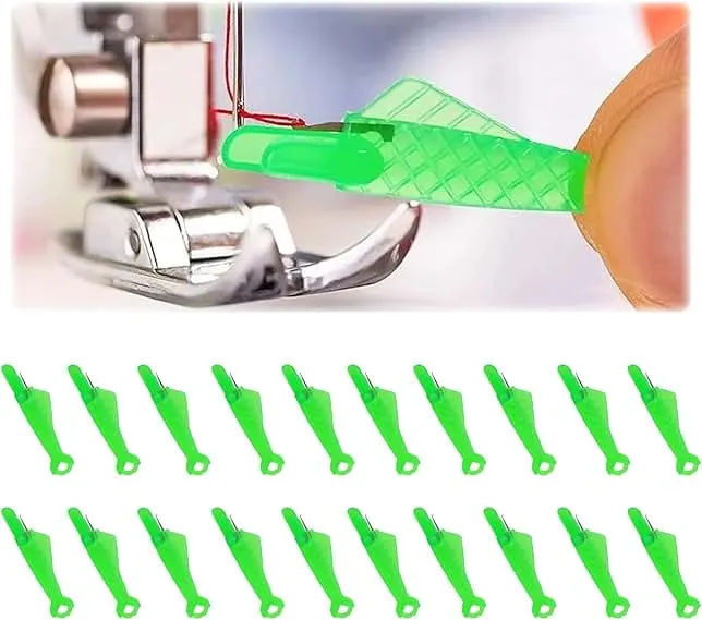 Fish Mouth Sewing Machine Needle Threader, 2026 New Automatic Sewing Needle Threader Tool, Quick Sewing Machine Loop Sewing Supplies (20 pcs)