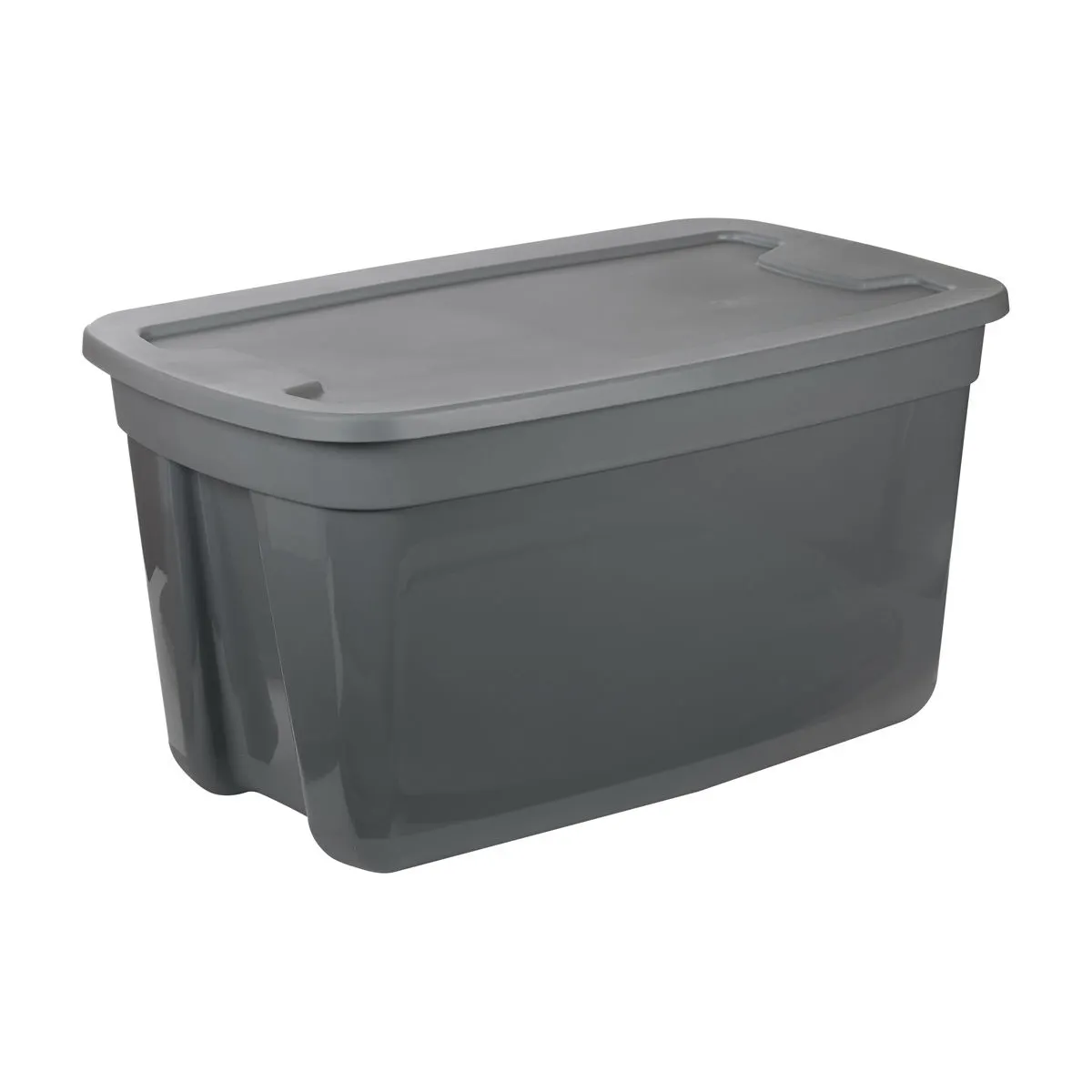 Storage-Tote-with-Lid,-30-gal,-Gray