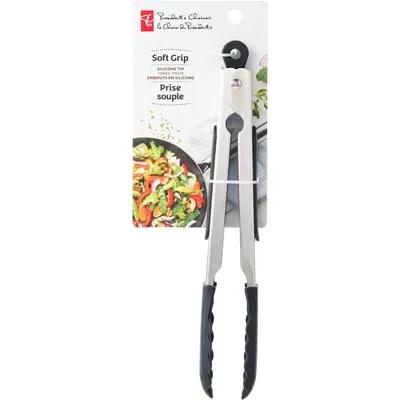 Soft Grip Tongs with Silicone Tip - 9 in