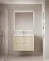 Mueble de baño con lavabo Lignes beige 80x45.4 cm