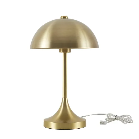 Better Homes & Gardens Modern Dome 18 in Touch On/Off Table Lamp, Brass