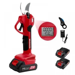 Tosasiepi elettrico brushless 300W, 2 batterie, 3 modalità, tagliabranche senza fili, giardinaggio pro