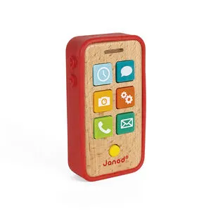 Téléphone sonore en bois et silicone