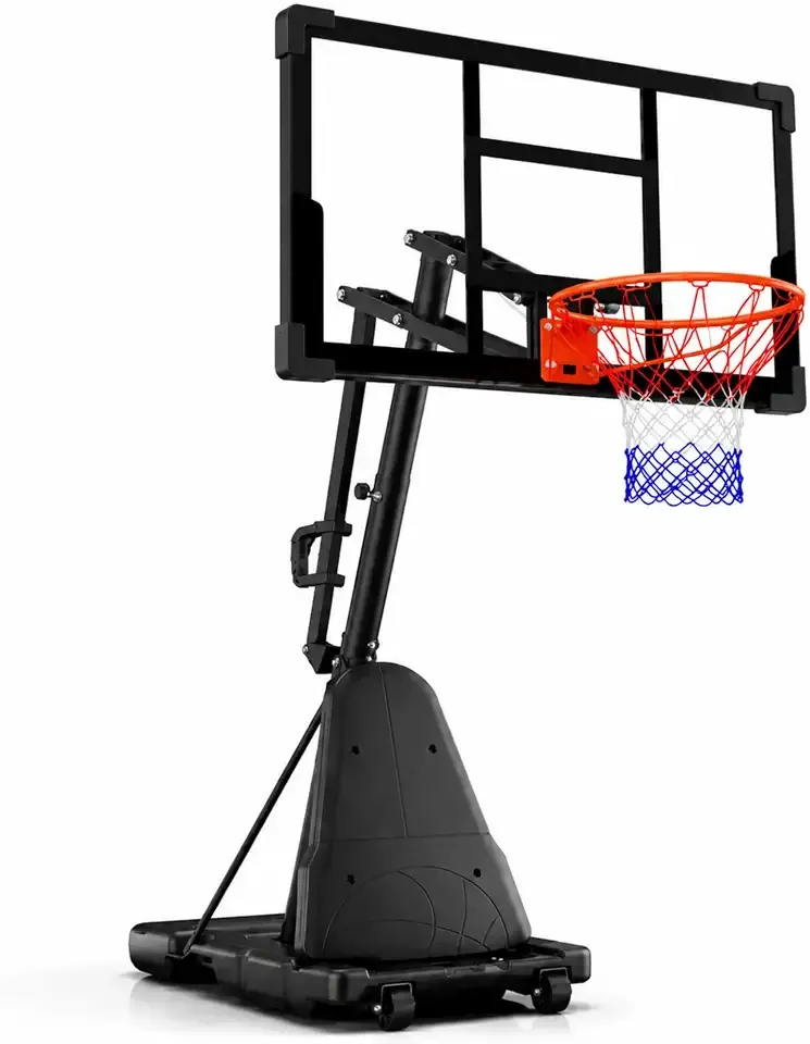 Garvee Portable Basketball Hoop System 44/48 Inch, Adjustable 5.6–10FT | Outdoor Basketball Goal with Heavy Duty Steel Frame, Water/Sand Fillable Base, Rolling Wheels for Backyard Driveway and Home