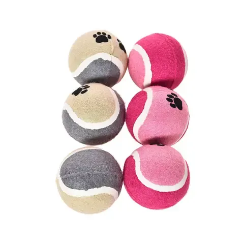 Juego 6 Pelotas de Tenis Mascotas