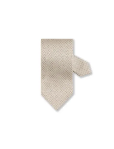 Tie Silk Light Beige Pattern