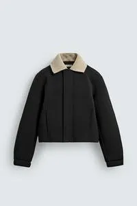 CONTRAST COLLAR TECHNICAL JACKET