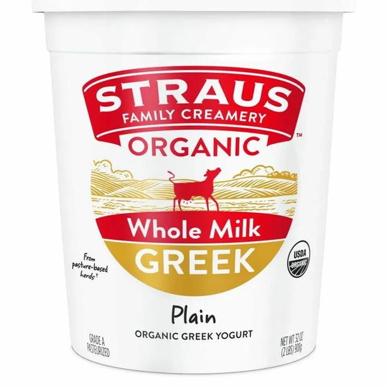 Straus Family Creamery Organic Whole Plain Greek Yogurt