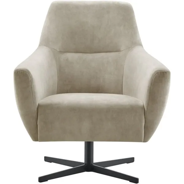 Draaifauteuil Gudo velvet beige