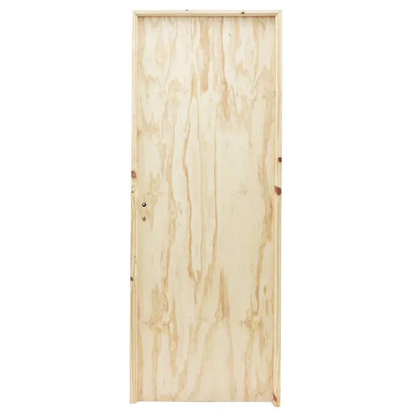Puerta de interior placa pino natural mm 70 x 200 x 4 cm derecha