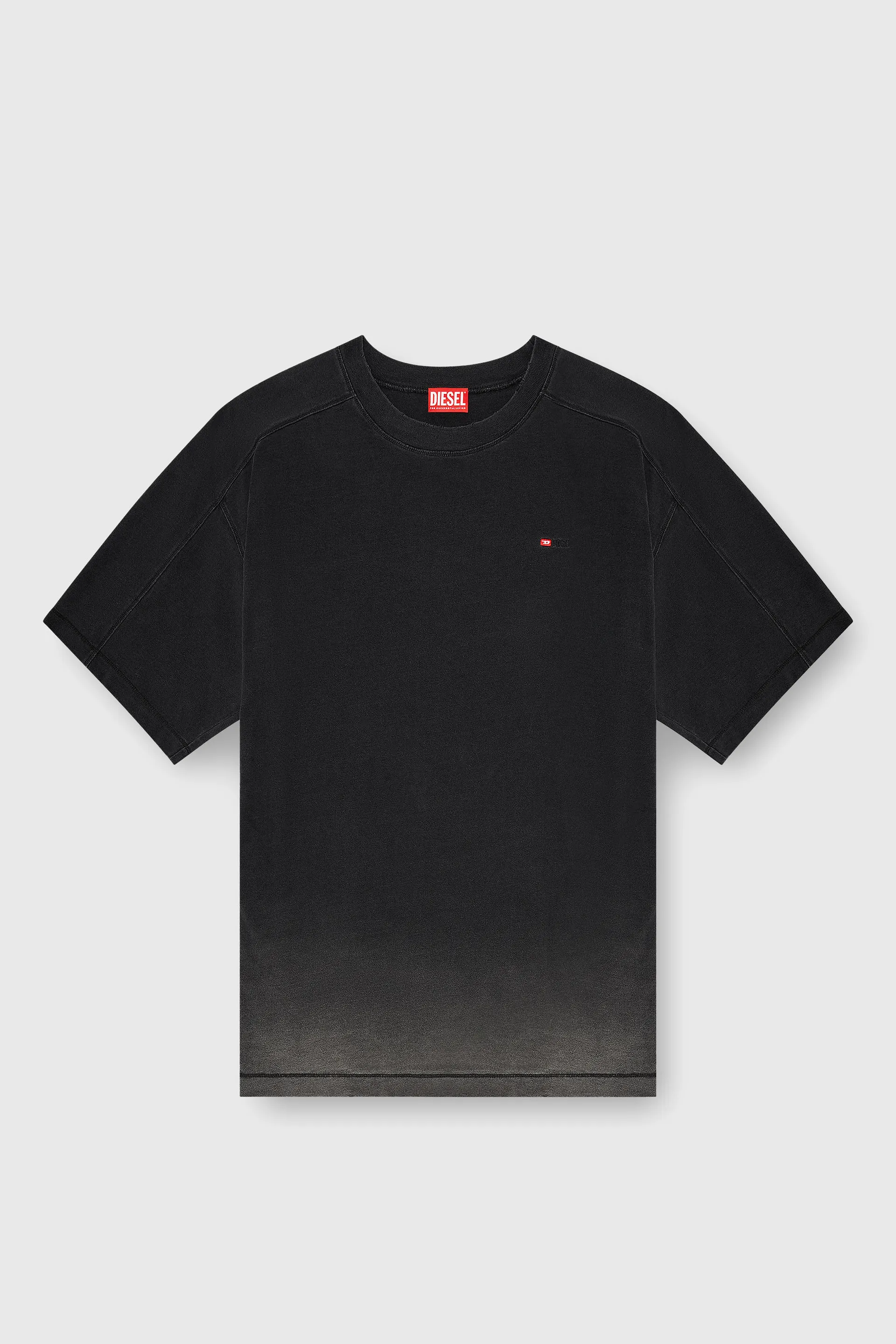 Cotton T-shirt with degradé effect