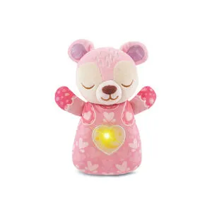Peluche-veilleuse Mon Ourson Lumi dodo Rose