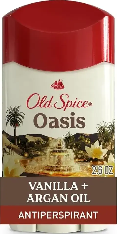Old Spice Dry Feel Antiperspirant Deodorant for Men, 24/7 Long Lasting Freshness, 24/7 Sweat & Odor Protection, Gentle on Skin with Skin Conditioners, Oasis with Vanilla + Argan Oil Scent, 2.6 oz