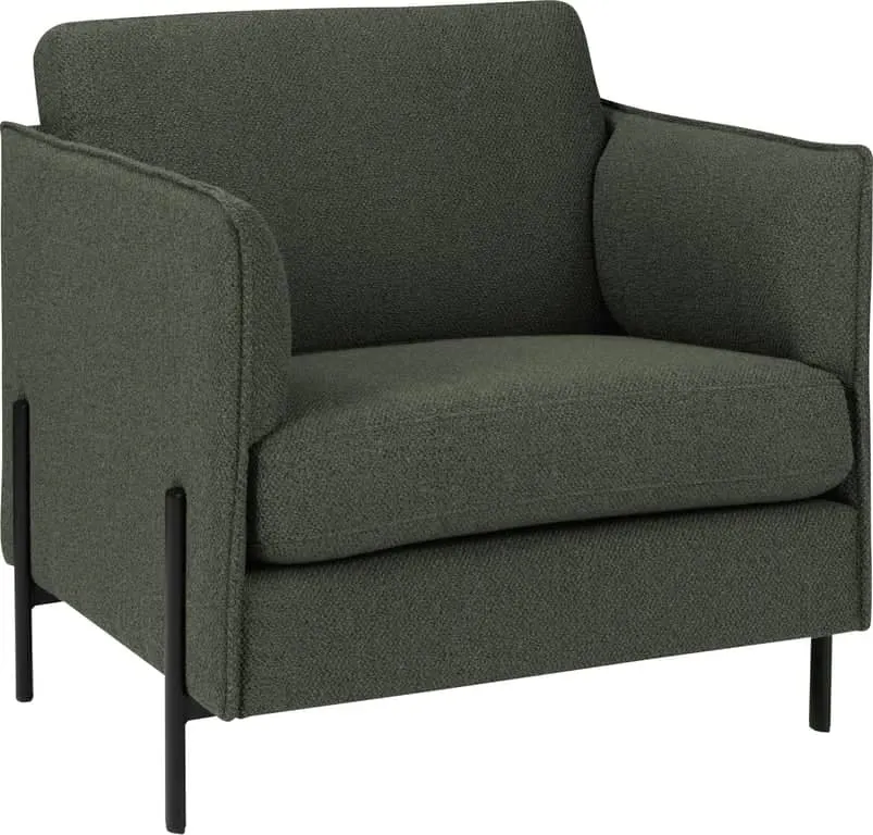 Sone høy stol Modulsofa, 1,5 seter sofastol i stoff Taffie Thule, armlene Y2.