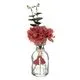 Composition florale artificielle vase verre H 30cm
