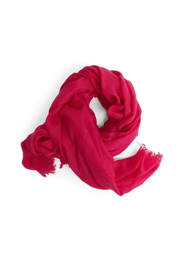 Fijngeweven roze sjaal