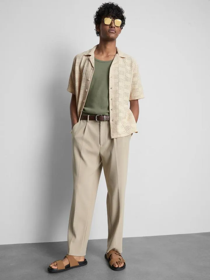 Chemise en crochet à damier