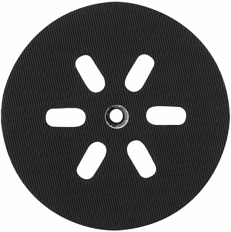 RS6046 6 in. Hard Hook-&-Loop Sander Backing Pad for Flat Sanding Without Gouging and Fast Removal | Compatible with 1250DEVS ROS65VC | Flat Sanding Support | Quick Mounting | Surface Finishing | Abrasive Pad Mounting