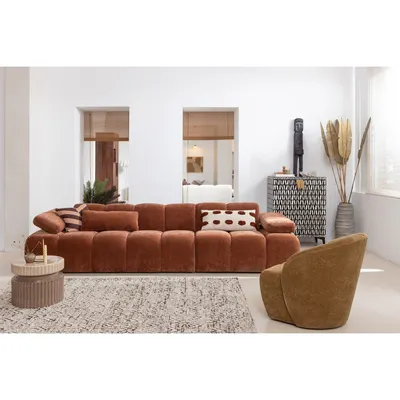 2-zits bank Mojo Mojo 2-zits met Arm Links - Bouclé - Beige Melange