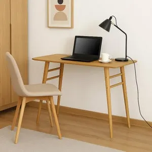 Mesa de escritorio Ural de 76,5x100x50 cm de color roble