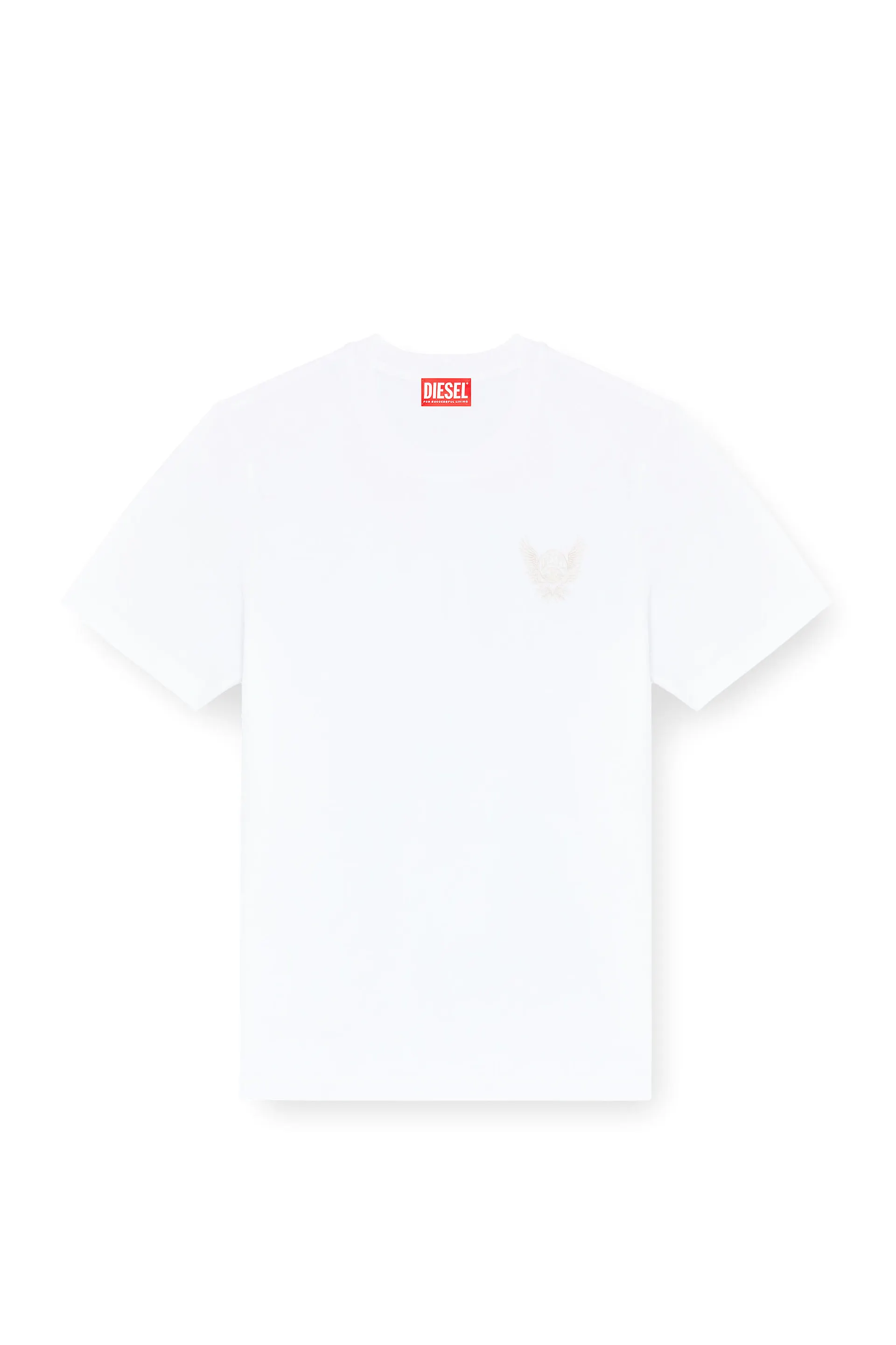 Cotton T-shirt with chest logo motif