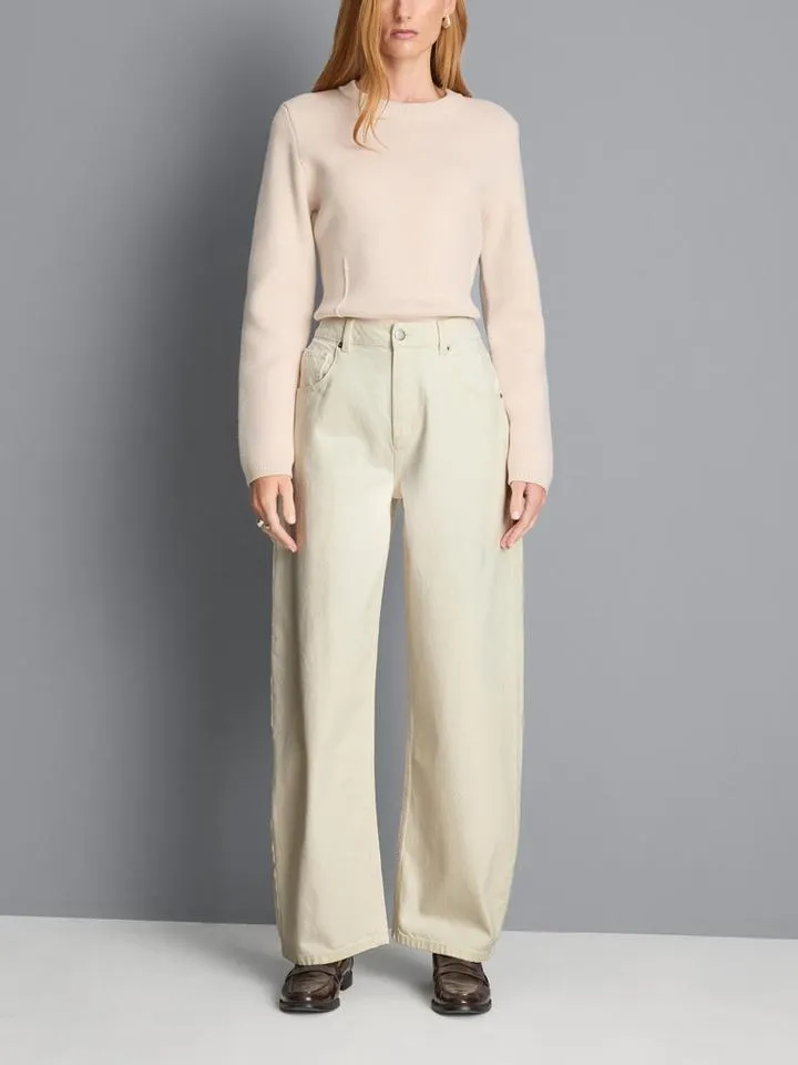 Jean barrel taille haute