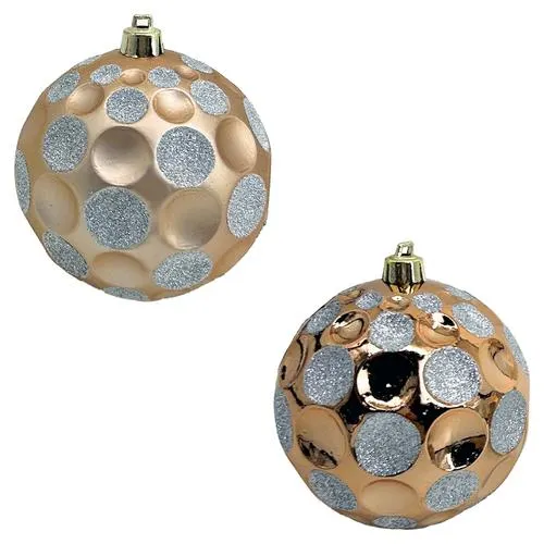 Enchanted Forest® 100mm Copper Concave/Convex Shatterproof Ornaments - 2 Pack