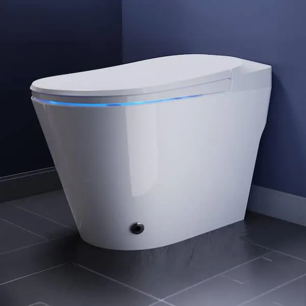 ANZZI ENVO Echo Elongated 1.28 GPF Smart Bidet Toilet in White with Auto Open, Auto Close, Auto Flush, and Heated Seat