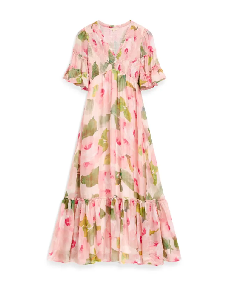 Organza Smocking Dress - Rosette