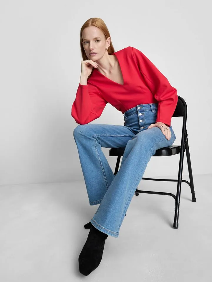 Jean bootcut boutonné Paula Echevarría