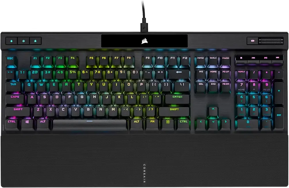 K70 RGB PRO Mechanical Wired Gaming Keyboard – Cherry MX Red Linear Switches, SOCD, PBT Double-Shot Keycaps, 8000Hz Hyper-Polling, NKRO, Anti-Ghosting, Tournament Switch, QWERTY NA – Black