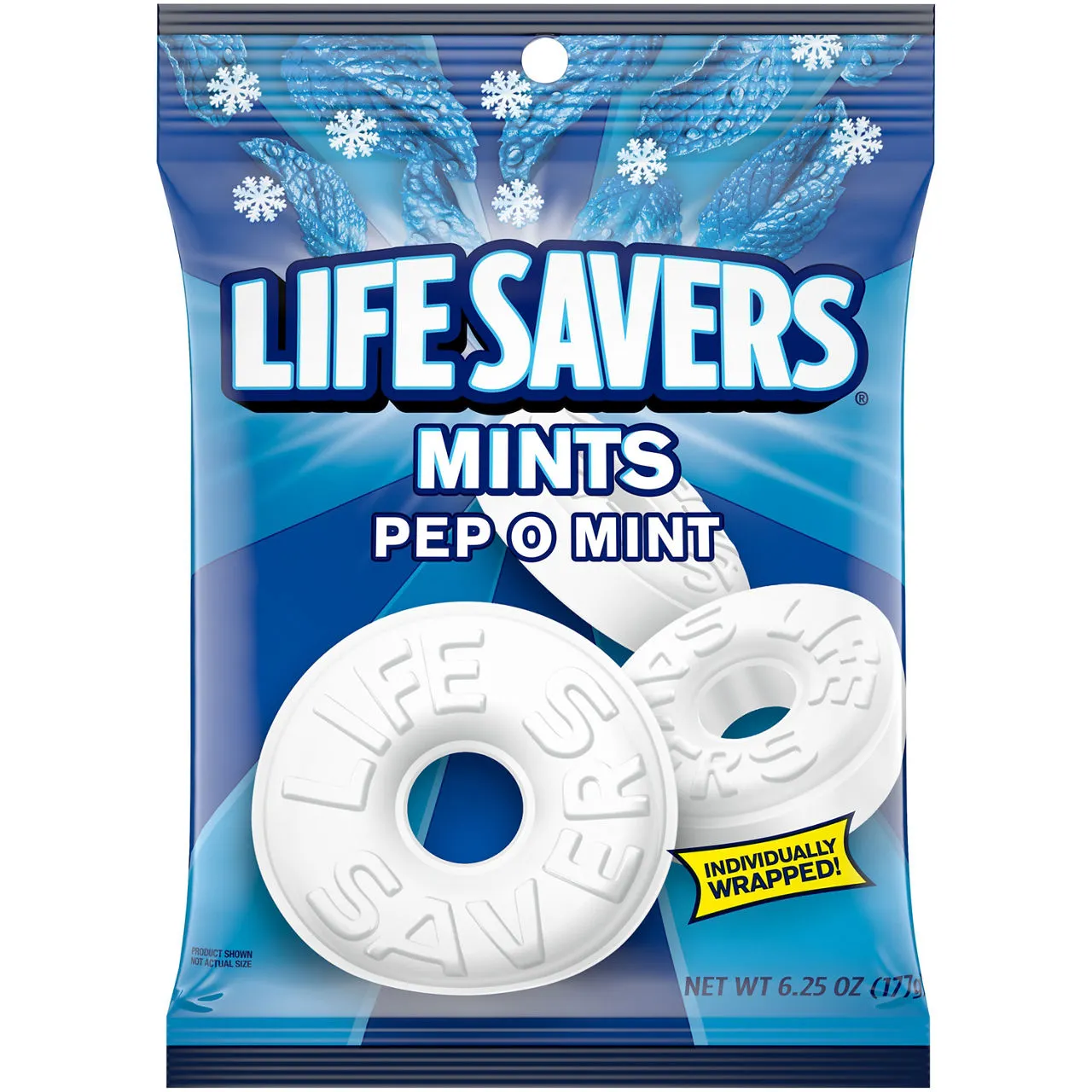 LIFE SAVERS Pep-O-Mint Breath Mints Hard Candy, 6.25 Oz Bag