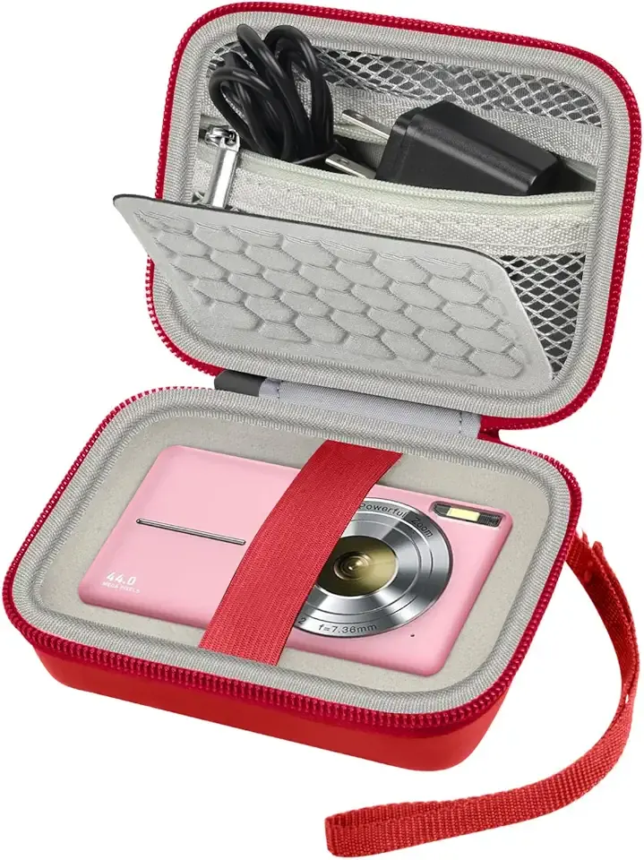 Comecase Carrying & Protective Case for Digital Camera, for CAMKORY/for Kodak Pixpro FZ45 FZ55/for Canon PowerShot ELPH 180/190 / for Sony DSCW800 DSCW830 Cameras for Travel - Red
