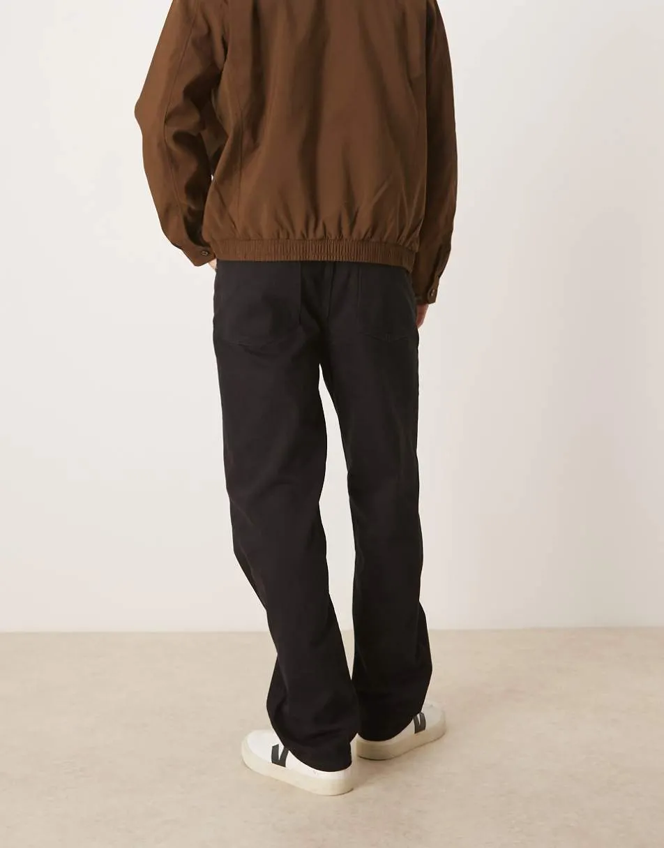 ASOS DESIGN straight leg jeans in black