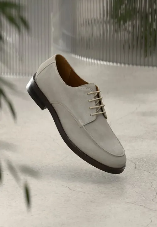 LEATHER - Pensko med snøring - beige