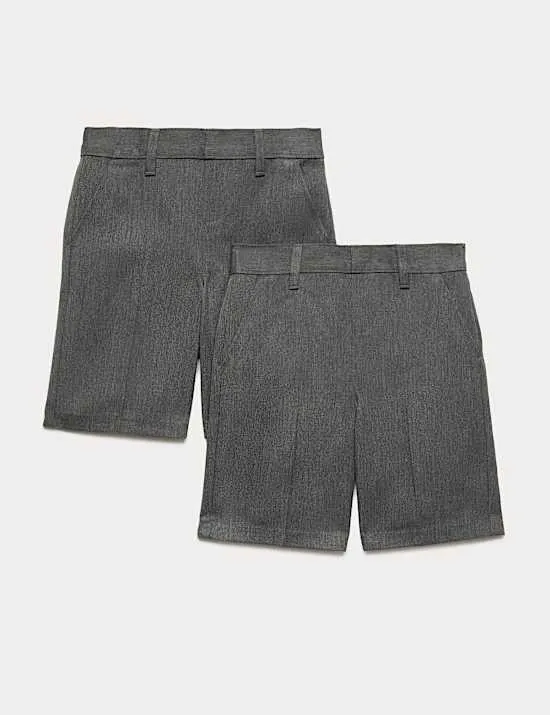 2er-Pack Schulshorts mit geradem Bein für Jungen (2–15 Jahre)